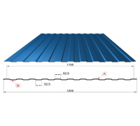 Профнастил синий оцинкованный  RAL 5005 С-8