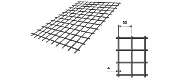 Сетка сварная (дорожная) 50х50х4мм 1х2м купить с доставкой в Московском